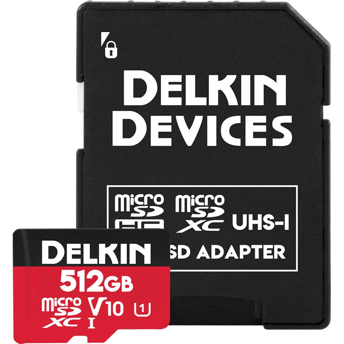 Delkin Devices Select 512GB UHS-I U1/V10 microSDXC Memory Card with microSD to SD Adapter