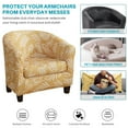 thumbnail image 5 of CJC 2-Piece Club Chair Covers, Stretch Printed Tub Chair Cover Slipcover, Armchair Furniture Protector for Living Room Bar Counter Hotel (Yellow/Leaves), 5 of 9