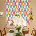 thumbnail image 3 of Easter Eggs Swag Kitchen Curtain Valances, Spring Green Yellow Red Blue Floral Eggs Rod Pocket Curtains Window Treatment Decor Valances for Bedroom Bathroom, 2 Panels 36 x 36 Inch, 3 of 9