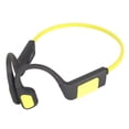 thumbnail image 2 of NFTIGB Open Ear Headset 32GB Memory Bone Conduction Swimming Diving Sports Headphones, IPX8 Waterproof Wireless Bluetooth 5.3 Earphones, Lightweight Silicone Magnetic Charging, Yellow, 2 of 9