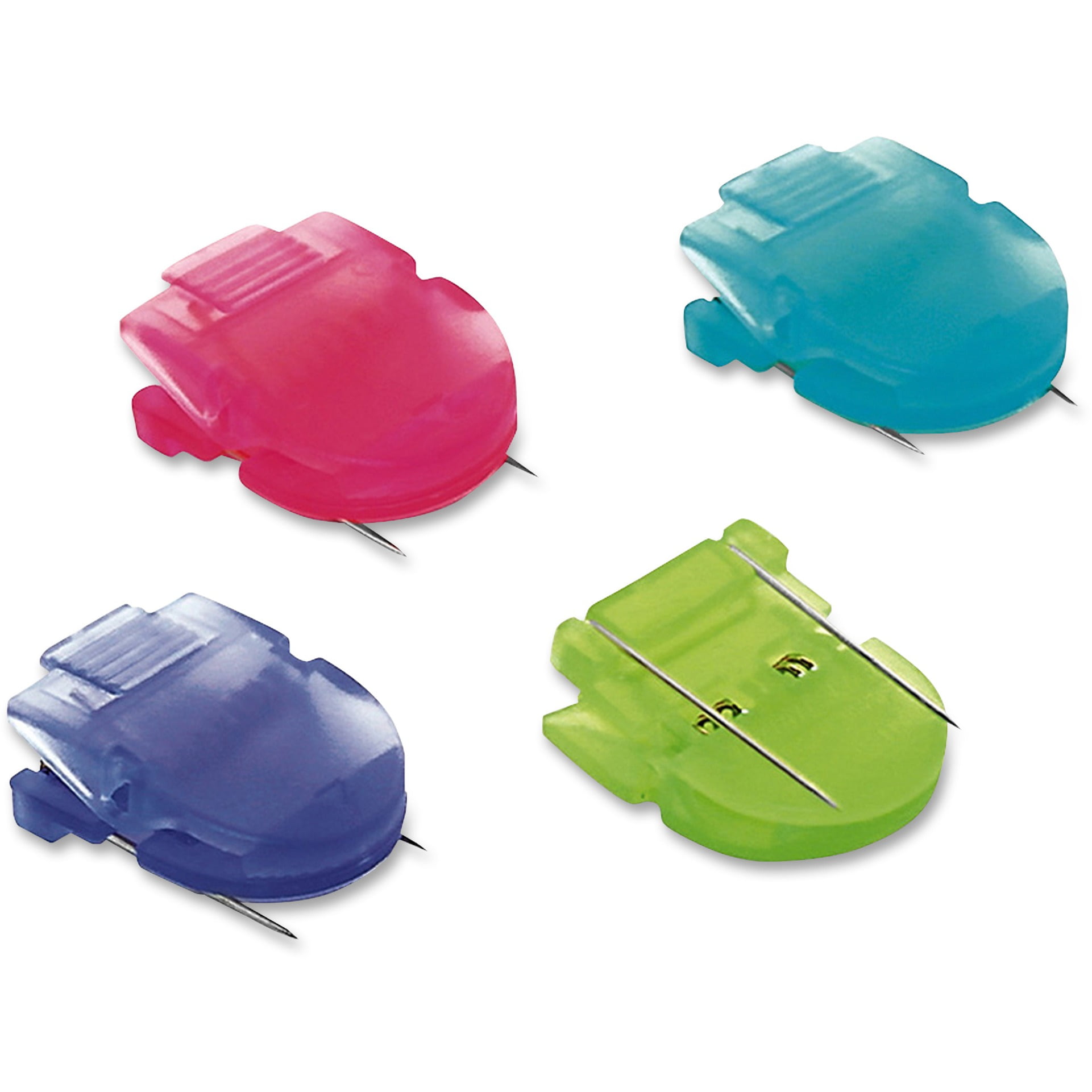 Advantus Fabric Panel Wall Clips, Jumbo Size, Assorted Cool Colors, 10/Box