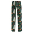 thumbnail image 7 of Evdexr Womens Halloween Pajamas 2026 Cobweb Pumpkin Bat Graphic Pajama Pants Wide Leg Palazzo Drawstring Pants Casual Sleep Elastic Trousers XL, 7 of 7