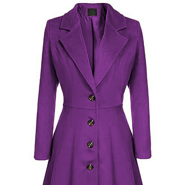 Purple trench coat womens 2025