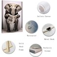 thumbnail image 5 of ZHONGYUTONG Funny Bathroom Wall Art Elephant Reading Newspaper on Toilet Poster Prints Cute Animal Canvas Picture for Toilet Restroom Wall Decor Framed (24.00" x 36.00"), 5 of 6