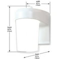 thumbnail image 2 of Halo FE0650LPCW Outdoor LED Dusk to Dawn Entry Light, 5000K, White, 1.3 lbs, 2 of 5