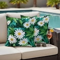 thumbnail image 4 of Outdoor Pillow Covers Pack of 2, Spring Farm Daisy Flowers Waterproof Throw Pillowcase Cushion Cases, Watercolor Floral Green Leaves Decorative Pillow Cover for Couch Sofa Home Bed Patio, 4 of 9