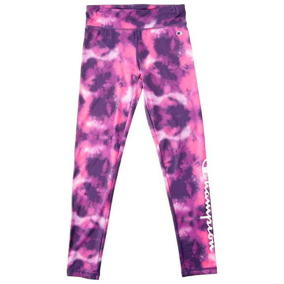 Champion Girl's Allover Tie Dye Print Leggings / Pants (Inseam: 25")