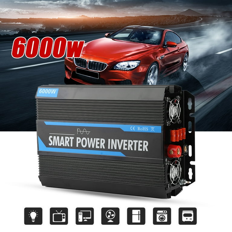 OTVIAP 6000W 12V to 220V Pure Sine Power Voltage Inverter Transformer Auto  Accessory,Power Inverter,Car Inverter