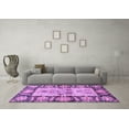 thumbnail image 3 of Ahgly Company Indoor Square Oriental Purple Traditional Area Rugs, 5' Square, 3 of 4