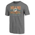 thumbnail image 2 of Men's  Heather Gray Miami Dolphins Vintage Tri-Blend T-Shirt, 2 of 3