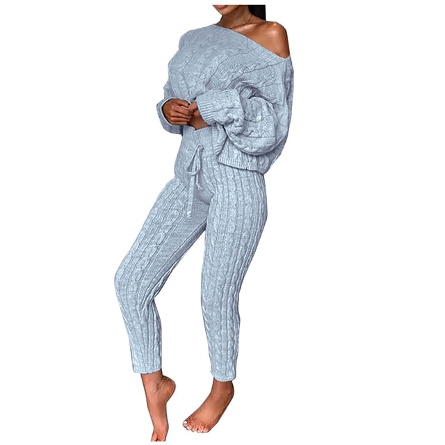 Mode Décontractée pour Femmes Chemises Unies Manches Longues Col Rond Ensembles de Blouses