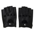thumbnail image 1 of Guantes Cortos de Piel Sintética para Hombre Sunnimix Guantes cortos sin dedos Botón negro, 1 of 8