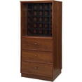 thumbnail image 1 of ACME Wiesta Engineered Wood Wine Cabinet with 3 Drawers in Walnut, 1 of 8
