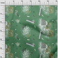 thumbnail image 3 of oneOone Rayon Green Fabric Geometric Diy Clothing Quilting Fabric Print Fabric By Yard 56 Inch Wide, 3 of 4