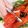 thumbnail image 3 of Lobster tongs, vintage stainless steel tongs, crab tongs for seafood, 3 of 5