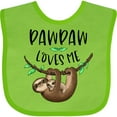 thumbnail image 3 of Inktastic Pawpaw Loves Me Cute Sloth and Baby Boys or Girls Baby Bib, 3 of 4