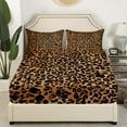 thumbnail image 2 of Manfei Animal Print 4-Piece Full Size Sheets,Cheetah Print Bed Sheets,Abstract Wildlife Lightweight Sheet Sets,Leopard Room Decoration, 2 of 6