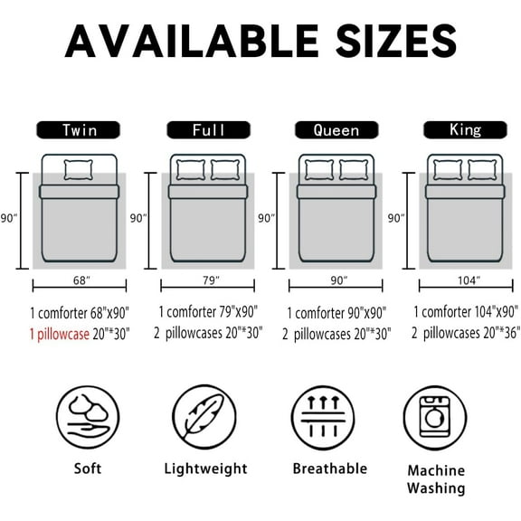 Blue and Black Bedding Set Full Size Light Geometric Comforter Set for Kids Boys Girls Decor Comforter Modern Style Duvet Set