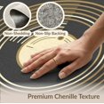 thumbnail image 6 of ODIKA 6'x9' Washable Area Rug Cd Vinyl Record Vintage Music Notes Spinning Grooves Retro Disc Flowing Dynamic for Family Room, Living Room, Master Bedroom, Non-Slip, Easy Care, 6 of 7