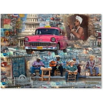 Trademark Fine Art "Pink Chevy in Havana" Canvas Art by Alberto Lopez