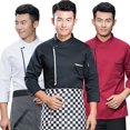 thumbnail image 2 of Toystoory Chef Coat Unisex-Adult manga larga permeabilidad al aire hornear uniforme de cocina fácil de limpiar para otoño e invierno Negro L, 2 of 6