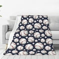 thumbnail image 4 of Salouo Cute Basebal Print Bed Blankets,Flannel Blanket Comfortable Air Conditioning Blanket Lightweight Blanket for Sofa Bed Travel & Couch -50"x40", 4 of 8