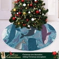 thumbnail image 6 of FMSHPON Whales Pattern Xmas Christmas Tree Skirt Stand Mat for Holiday Party Decoration Indoor Outdoor 48 inches, 6 of 6