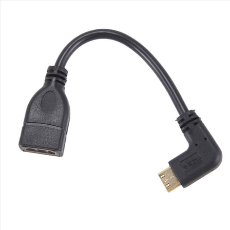 Mini To Cable 0 5Ft 90 Degree Right Angle Mini,1* HDMI-to-HDMI-Cable,Black