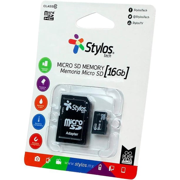2 Tarjetas Micro SD De 16 GB Clase 10 + Adaptador SD - Alta Velocidad, Para Móvil, Cámara, Dron