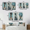thumbnail image 4 of Designart "Africanogue Goddess in Retro Blue Fashion I" African American Woman Wall Art Set Of 3 - Blue Woman African American Canvas Set For Living Room Decor, 4 of 7
