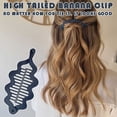 thumbnail image 4 of UNLLLL Wave Style Ponytail Clip, Vertical Banana Hair Claw with Twisting Design, Strong Hold Hair Accessory for Thick Hair, for Simple Updo Daily Styling and Travel (Navy Blue), 4 of 7