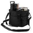 thumbnail image 2 of HUISZJ 4 Compartment Drink Bag, Water Bottle Carrier with Removable Divider, Adjustable Strap Carrier Bag for Family Sport Hiking, Black, 2 of 9