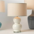 thumbnail image 2 of Eden Home Transitional Glass Table Lamp with Classic Shape in Cream, 2 of 3