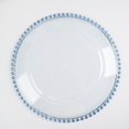 thumbnail image 6 of Efavormart 6 Pack 12" Clear Blue Acrylic Round Charger Plates With Beaded Rim Dinner Charger Plates, 6 of 11