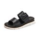 thumbnail image 2 of Sandalias Plataforma para Mujeres Slip Punta Abierta en Toboganadas Hebilla Baja (39), 2 of 9
