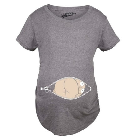 

Maternity Baby Mooning Novelty Shirt Pregnancy Announcement Cute Bump Reveal (Dark Heather Grey) - XXL