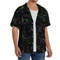 thumbnail image 4 of Fotbe Dinosaur print Short Sleeve Button Down Shirts for Men Casual Summer Beach Wrinkle Free Shirt-3X-Large, 4 of 7