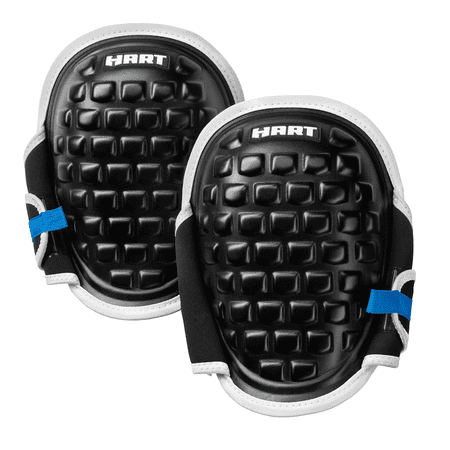 (2 pack) HART Gel-Infused Memory Foam Pro Work Knee Pads, One Size Fits All, 8.25" Assembled Product Height
