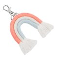 thumbnail image 6 of Njide Macrame Keychain Hand Weaving Tassel Design Cute Style Cotton Thread Decorative Boho Keychain for Handbag Orange, 6 of 8