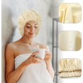 thumbnail image 4 of LAICAIW Bonnets de Douche pour Femmes Réutilisables Imperméables, 4 of 5