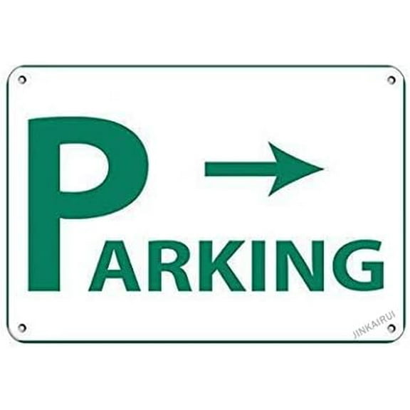 New Warning Plaque Wall Decor Right Arrow Parking Parking Plaque Metal Tin Signs Yard Sign Office Sign Outdoor & Indoor Safety Sign 8 X 12 Inch