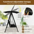 thumbnail image 3 of Gymax 2-Person Patio Swing Seat Swing Bench Canopy Swing Loveseat Outdoor Black, 3 of 7