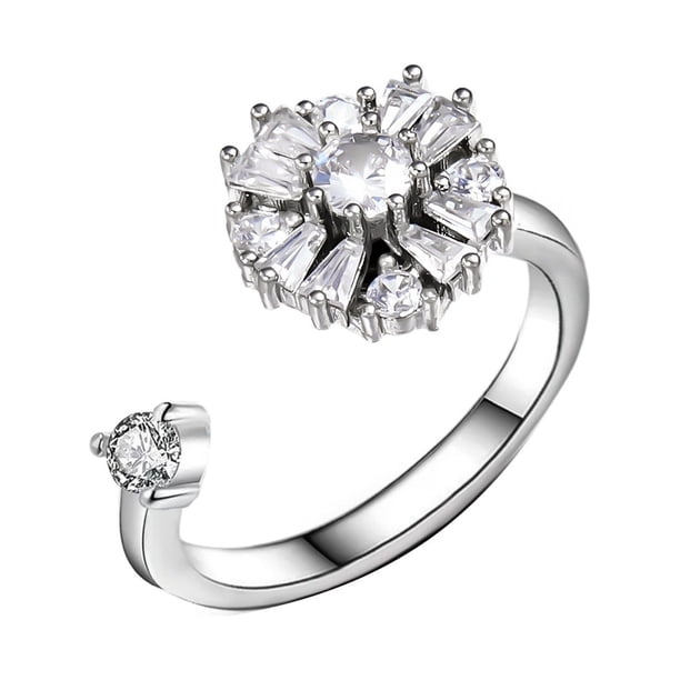 Anillo Giratorio Anillo Clásico Joyería de Moda Anillo Luminoso con Diseño de Sensación
