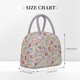thumbnail image 2 of Balery Trendy Floral Design Bolsa de Almuerzo para Mujeres, Caja de Almuerzo, Bolsa de Almuerzo Pequeña Impermeable, Tote de Almuerzo Reutilizable con Gran Capacidad, 2 of 6