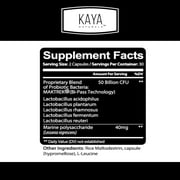 Kaya Naturals Probiotic 50 Billion CFU | Probiotics for Women, Probiotics for Men and Adults, Natural | Gut Health & Immune Support Supplement | Provides Digestive Support - 60 Vegetable Capsules