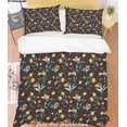 thumbnail image 1 of 3D Yellow Floral Dark Quilt Cover Set Bedding Set Pillowcases 43, 1 of 2