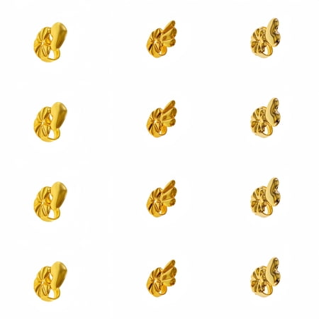 6 Pairs Earring Backs for Heavy Earrings, 14K Gold Plated Earring Lifters for Droopy Ears, Hypoallergenic Adjustable Heart Earring Backs