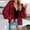 Red, variant on TIANEK Women's Front Open Cardigan Casual Striped Knit Date Night Lightweight Long Sleeve Sweater for Women 2023