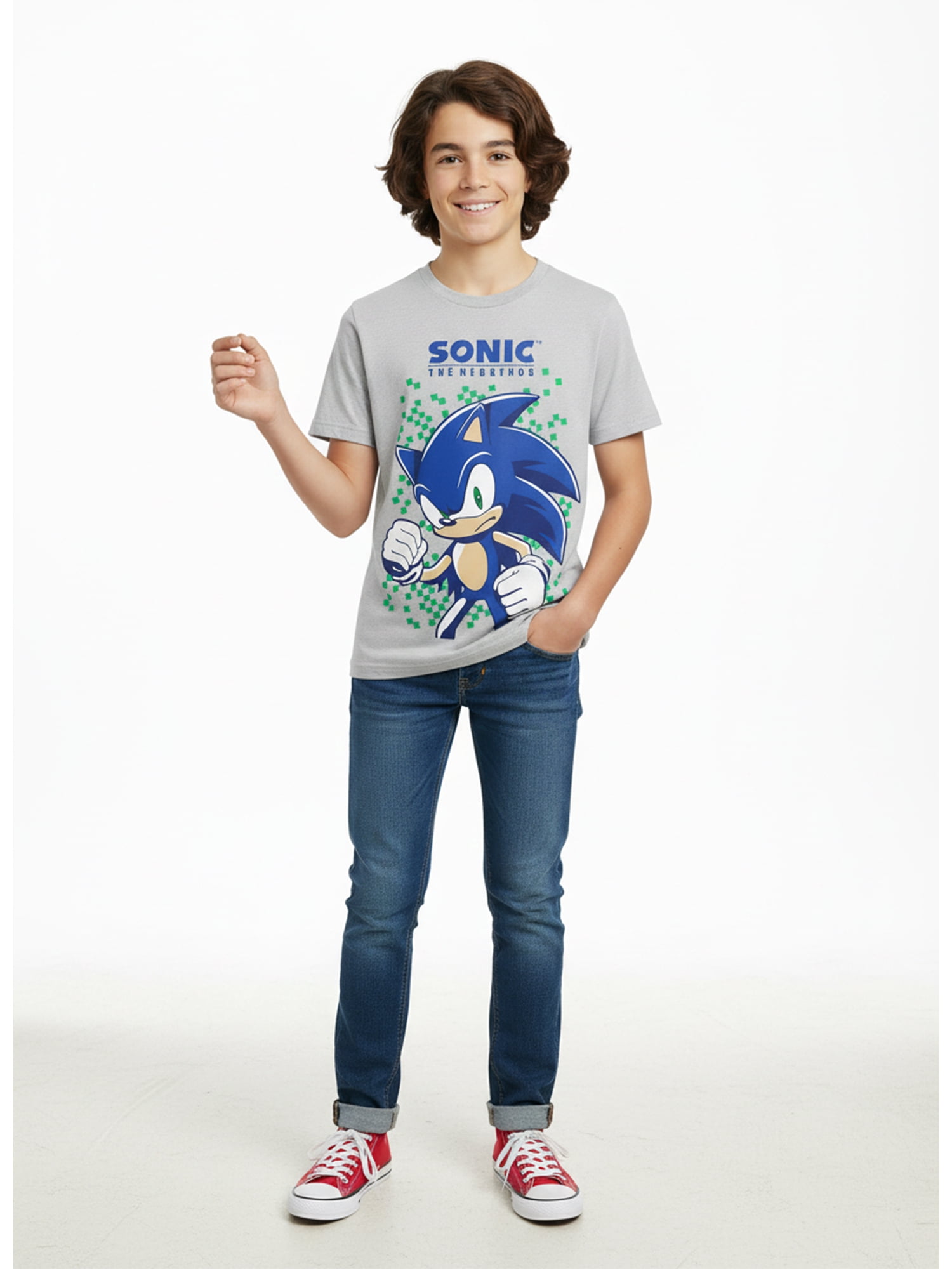 Sonic the Hedgehog Boys' & Big Boys', Short Sleeve, Graphic T