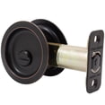 thumbnail image 1 of Round Pocket Door Lock, Privacy (Bed/Bath) Latch, 2-3/4" Backset, RCL, Vintage Bronze by Stone Harbor Hardware, 1 of 10